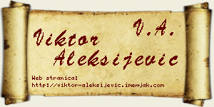 Viktor Aleksijević vizit kartica